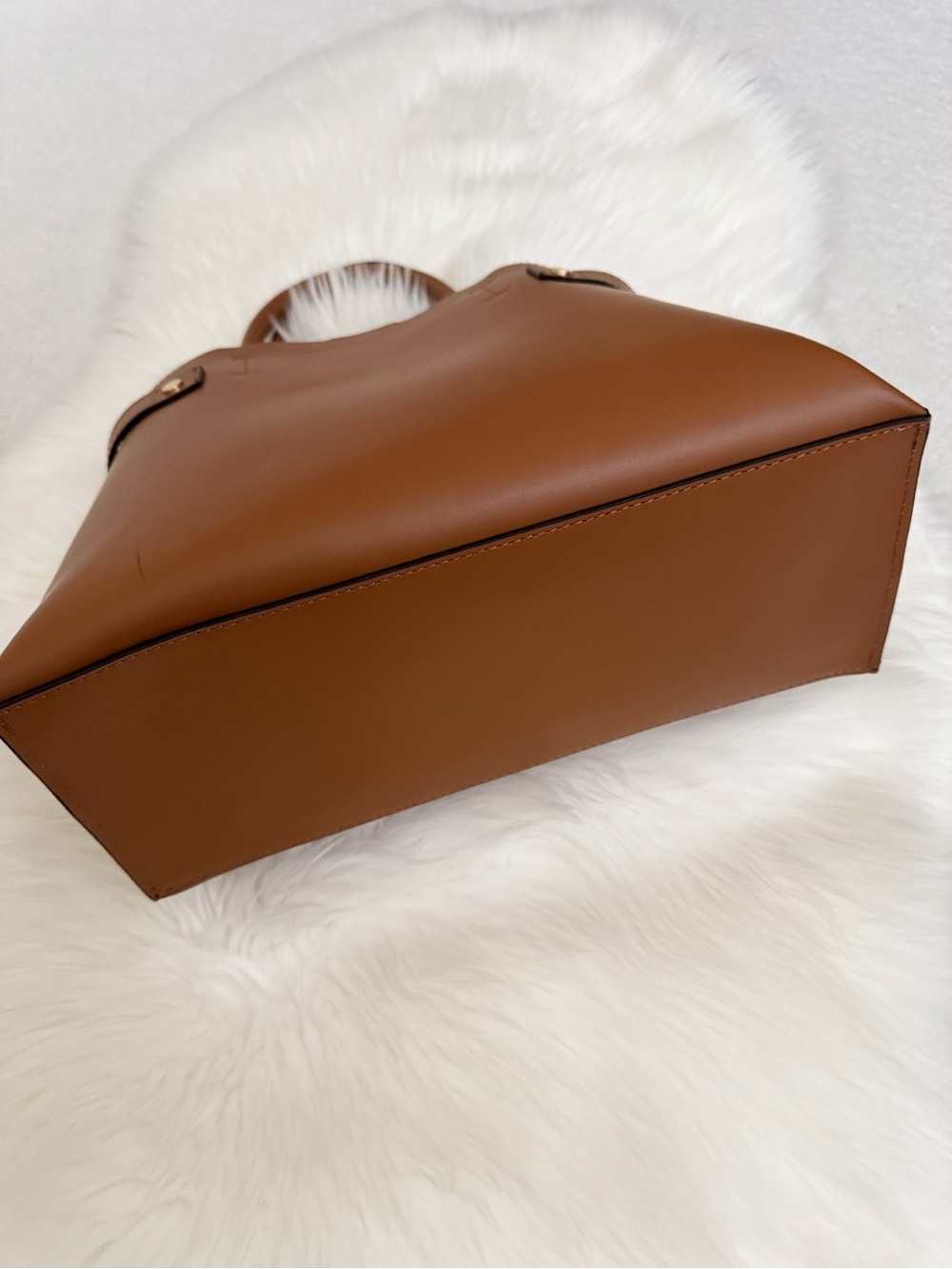 Cheval Firenze Italian Leather Top Handle Bag Brown Gold Hardware NWT - Picture 9 of 11